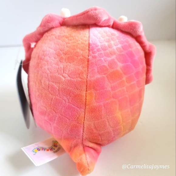 TRINITY 🦖 Pink Tie Dyed Triceratops Original Squishmallows by Kelly Toy ☆》NWT《☆ - Picture 6 of 7